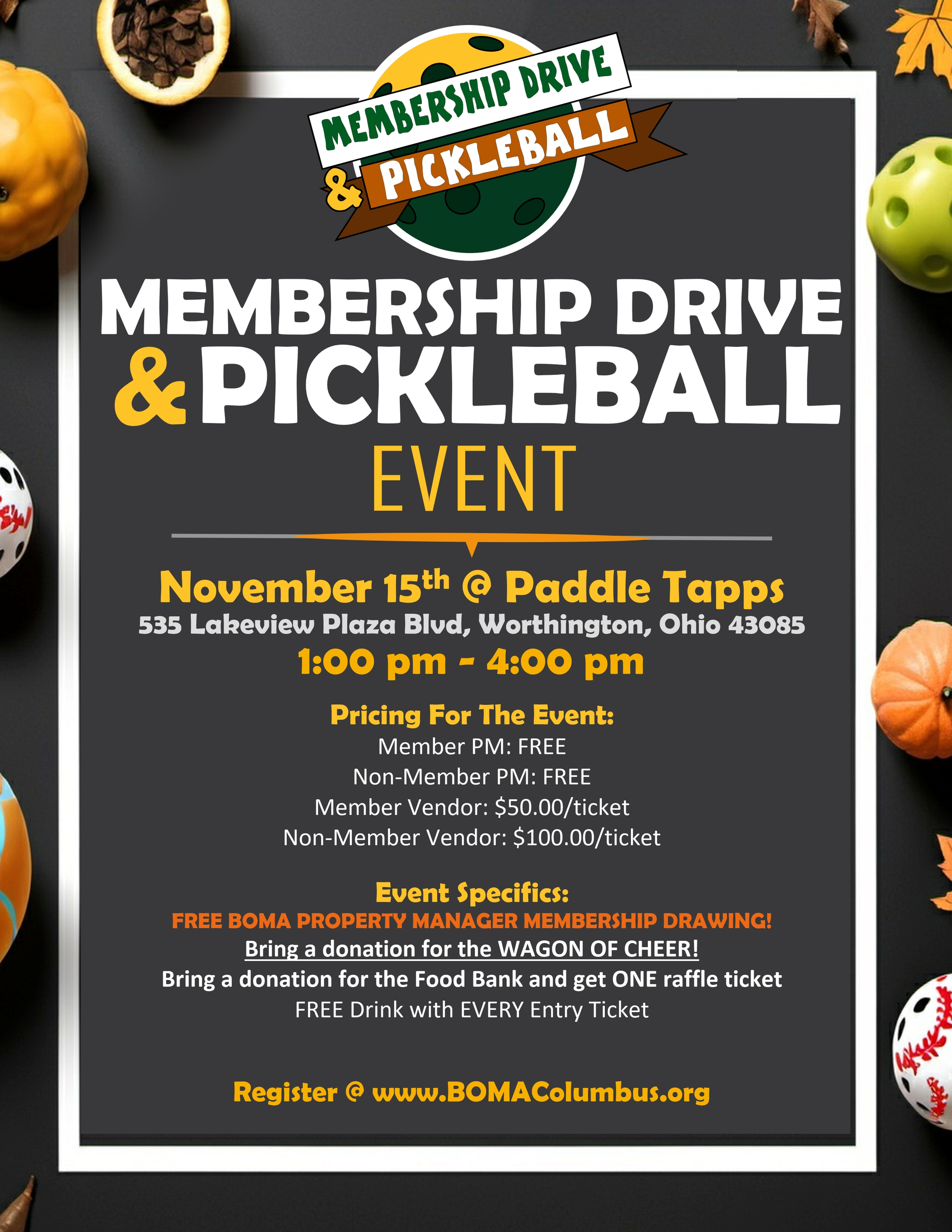 Membership Drive Pickleball 2024